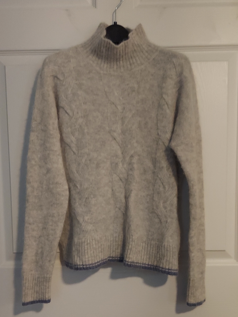 Vineyard Vines Alpaca Merino Wool Cable Knit Mock Neck Sweater M